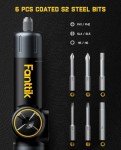 Fanttik Fold S1 APEX 3.7V Cordless Screwdriver, Electric Screwdriver, Screen Interaction, Pivot Handle, High/Low RPM Options, Max 7N.m, 6 Bits, 1/4''Hex, Ideas DIY Tool - Basic Edition