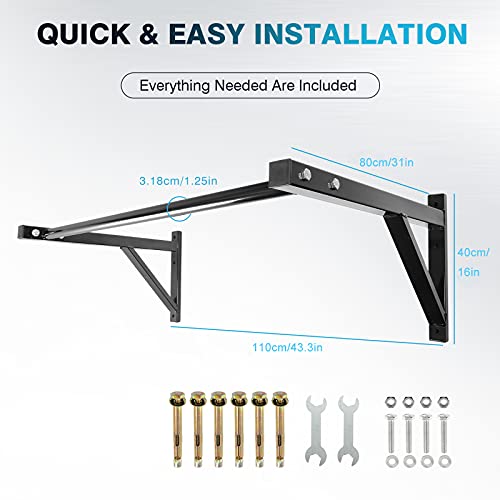 IRONWALLS Pull Up Bar, 500lbs Capacity, Heavy Duty