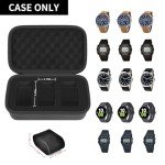Watch Box Organizer/Men Watch Display Storage Case Fits All Wristwatches and Smart Watches up to 42mm 3 Slots -Black