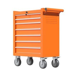 CMFYDAILY 7-Drawers Garage Tool Chest, Large Capacity Tool Cabinet Heavy Duty Mechanic Rolling Tool Box Metal Locking Tool Cart with Drawers and Wheels for Storage
