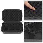 Watch Box Organizer/Men Watch Display Storage Case Fits All Wristwatches and Smart Watches up to 42mm 3 Slots -Black