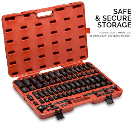 NEIKO 65-Piece 1/2" Drive Impact Socket Set