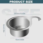 Stainless Steel Sink Drain Strainer Basket, 2024 Upgraded Multifunction Hanging Sink Strainer Colander Drain Basket, Drain Basket Quick Drain Kitchen Tools for Food Strainer or Storage Rack (1)
