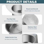 Stainless Steel Sink Drain Strainer Basket, 2024 Upgraded Multifunction Hanging Sink Strainer Colander Drain Basket, Drain Basket Quick Drain Kitchen Tools for Food Strainer or Storage Rack (1)