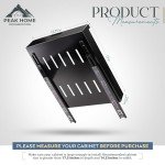 Maximize Kitchen Space with Pull-Out Cabinet Organizers: Effortlessly Enhance Storage and Accessibility (Black, 13.8")