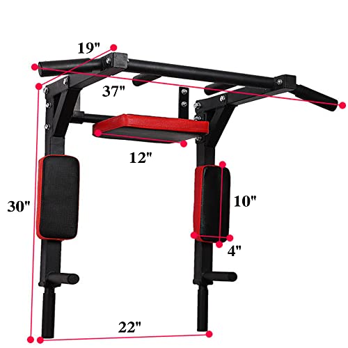 STARBRILLIANT Multi-functional Wall Mounted Pull Up Bar Fitness