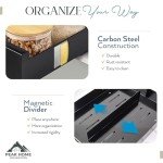 Maximize Kitchen Space with Pull-Out Cabinet Organizers: Effortlessly Enhance Storage and Accessibility (Black, 13.8")