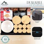 Maximize Kitchen Space with Pull-Out Cabinet Organizers: Effortlessly Enhance Storage and Accessibility (Black, 13.8")