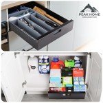 Maximize Kitchen Space with Pull-Out Cabinet Organizers: Effortlessly Enhance Storage and Accessibility (Black, 13.8")
