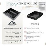 Maximize Kitchen Space with Pull-Out Cabinet Organizers: Effortlessly Enhance Storage and Accessibility (Black, 13.8")