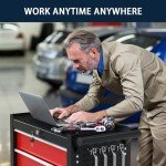 5-Drawer Metal Rolling Tool Chest with Wheels,Tool Storage Cabinet With Locking System，Toolbox with Wheels for Garage, Warehouse, Workshop, Repair Shop(Black&red, 5-Drawer)