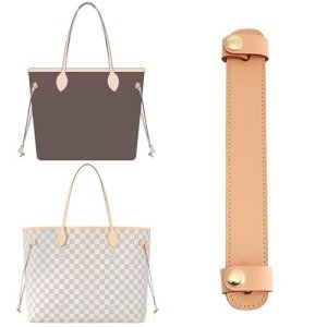 Doxo Upgraded Leather Shoulder Strap Pad for Handbags,Suitable for Lv Neverfull PM MM GM Tote Bags And More（7.5"×1.2",Apricot）