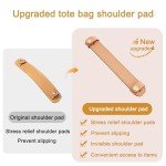 Doxo Upgraded Leather Shoulder Strap Pad for Handbags,Suitable for Lv Neverfull PM MM GM Tote Bags And More（7.5"×1.2",Apricot）