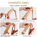 Doxo Upgraded Leather Shoulder Strap Pad for Handbags,Suitable for Lv Neverfull PM MM GM Tote Bags And More（7.5"×1.2",Apricot）