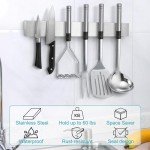 Knife Magnetic Strip No Drilling, Magnetic Knife Holder for Wall Mount Refrigerator Knife Magnet Bar Knife Rack RV Kitchen Utensil Holder Metal Kitchen Tool Holder Knife Block RV Accessories 14 Inch