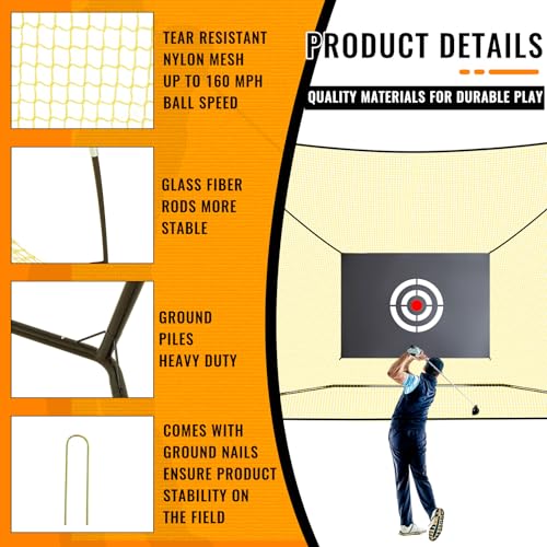 Heavy Duty Golf Hitting Net for Backyard or Garage