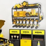 JOIRACK Power Tool Organizer Wall Mount,7 Drill Holders Wall Mount,Garage Tool Organizers, Power Tool Storage Rack,Cordless Drill Organizer for Husband Men's Gifts