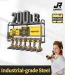 JOIRACK Power Tool Organizer Wall Mount,7 Drill Holders Wall Mount,Garage Tool Organizers, Power Tool Storage Rack,Cordless Drill Organizer for Husband Men's Gifts