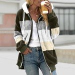 yaoeye cancel my order prime deals october 8-9 past orders placed by me on amaon 2024 fuzzy hoodie winter jackets for women winter coats for women womens winter jacket Army Green #3 Large