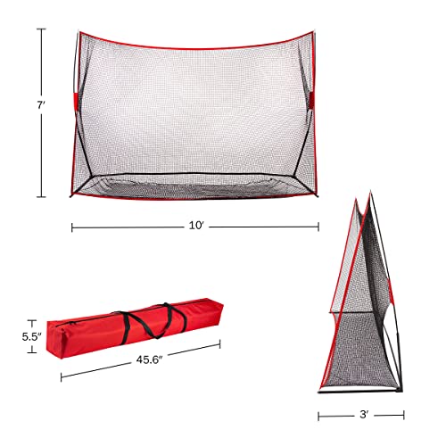 Wakeman 10x7 Heavy-Duty Golf Training Net with Frame