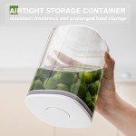 LivLab Mker Cereal Storage Container 1.4 Qt POP Container BPA-Free Airtight Rice & Flour Dispenser, Dry Food Storage, Kitchen Pantry Organization，White