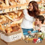 soleim Bread Storage Bin, Bread Storage for Countertop Burlap Bread Basket Organizer Bread, Rolls and Snack Bin for Kitchen Organization