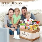 soleim Bread Storage Bin, Bread Storage for Countertop Burlap Bread Basket Organizer Bread, Rolls and Snack Bin for Kitchen Organization