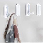 Foldable Towel Hooks for Bathroom,Wall Hooks for Hanging Heavy Duty Coat Robe Purse Hooks, Foldable Hooks Storage Solution for Bathroom,Closet,Entryway,Pool and Kitchen (4, White)