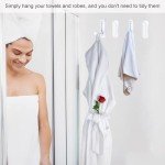 Foldable Towel Hooks for Bathroom,Wall Hooks for Hanging Heavy Duty Coat Robe Purse Hooks, Foldable Hooks Storage Solution for Bathroom,Closet,Entryway,Pool and Kitchen (4, White)