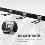 Aking Ace Garage Clamping Garden Tool organizer, Wall Mount Tool Holder Heavy Duty Garage Storage Tool Rack, Garage Organization Shovel Hangers Yard Tool Hook, Hold Up to 300lbs (32Inch Black)