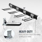 Aking Ace Garage Clamping Garden Tool organizer, Wall Mount Tool Holder Heavy Duty Garage Storage Tool Rack, Garage Organization Shovel Hangers Yard Tool Hook, Hold Up to 300lbs (32Inch Black)