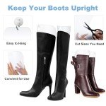 Ruisita 10 Pieces (5 Pairs) Boot Shaper Form Inserts Boots Tall Support for Women and Men (12/14/16 Inches, Clear)