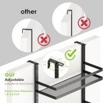 RUILALIFE 8-Tier-Over-The-Door-Pantry-Organizer Storage, Adjustable Hanging Behind Door Rack for Bathroom Bedroom Closet, Wall Mount Spice Rack Back Of Door, Seasoning Rack Shelf Organization