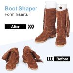 Ruisita 10 Pieces (5 Pairs) Boot Shaper Form Inserts Boots Tall Support for Women and Men (12/14/16 Inches, Clear)