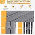 Jolydale 5.0’ x 3.1’ Outdoor Storage Shed, Resin Utility Tool Shed with Large Storage Room Storage House with Lockable Door, for Backyard, Patio and Lawn Furniture, Gray