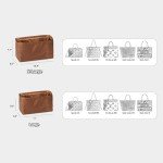 Volcuna Purse Organizer Nylon Water-Repellent Insert With Zipper Bag and Base Shaper for Neverfull Speedy Tote (Brown, X-Large)