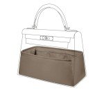 DGAZ Bag Organizer Insert For Kelly pochette/mini II /20/25/28/32/35/40/42/45 Bags, Silk Purse Organizer, Simplicity Handbag & Tote Organizer(Cris tourterelle,KL42)