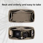 DGAZ Bag Organizer Insert For Kelly pochette/mini II /20/25/28/32/35/40/42/45 Bags, Silk Purse Organizer, Simplicity Handbag & Tote Organizer(Cris tourterelle,KL42)