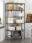 Golpart 6 Tier Adjustable Storage Shelves,Heavy Duty Metal Utility Shelf 1500LBS Capacity,Wire Shelving Unit Organizer Rack for Home,Kitchen,Pantry Room,14" D x 36" W x 72" H,Black