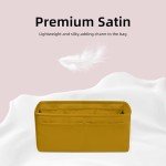 DGAZ Purse Organizer Silky Smooth Fits Birkin 20/25/30/35/40/45/50 Bags,Silk,Luxury Handbag Tote in Bag Shapers, Women(Jaune amber,BK20)