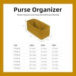 DGAZ Purse Organizer Silky Smooth Fits Birkin 20/25/30/35/40/45/50 Bags,Silk,Luxury Handbag Tote in Bag Shapers, Women(Jaune amber,BK20)