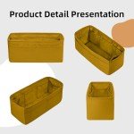 DGAZ Purse Organizer Silky Smooth Fits Birkin 20/25/30/35/40/45/50 Bags,Silk,Luxury Handbag Tote in Bag Shapers, Women(Jaune amber,BK20)