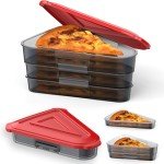 Pizza Storage Container, Expandable Pizza Slice Container, Reusable Pizza Pan Pizza Box Set with Lids to Leftover Organization and Space Saver