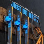 Ski & Snowboard Wall Rack for Garage Wall Fits Any Ski/board, Ski Wall Mount Holders Damage-Free Storage Rack, Garage Organization Space-Saving Winter Gear Organizer, Blue, 4 Pack