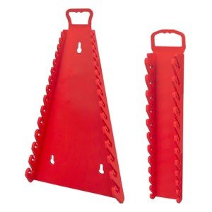 C&T 2 Pack Magnetic Wrench Organizer,Magnetic Wrench Holder, SAE and Metric,Premium Quality Wrench rack,1/4" - 1/16", 6mm-24mm, 15+12pack