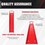 C&T 2 Pack Magnetic Wrench Organizer,Magnetic Wrench Holder, SAE and Metric,Premium Quality Wrench rack,1/4" - 1/16", 6mm-24mm, 15+12pack