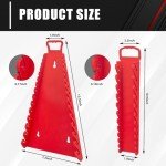 C&T 2 Pack Magnetic Wrench Organizer,Magnetic Wrench Holder, SAE and Metric,Premium Quality Wrench rack,1/4" - 1/16", 6mm-24mm, 15+12pack