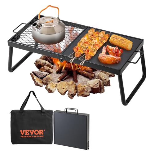VEVOR Portable Folding Campfire Grill with Carrying Bag