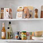 HBlife 12 Inches Tall [Extra Tall Version] Shelf Dividers, Purse Organizer for Closet, Clear Acrylic Bookshelf for Organization Closet Organizers and Storage for Handbags, 6 PCS