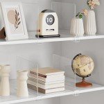 HBlife 12 Inches Tall [Extra Tall Version] Shelf Dividers, Purse Organizer for Closet, Clear Acrylic Bookshelf for Organization Closet Organizers and Storage for Handbags, 6 PCS